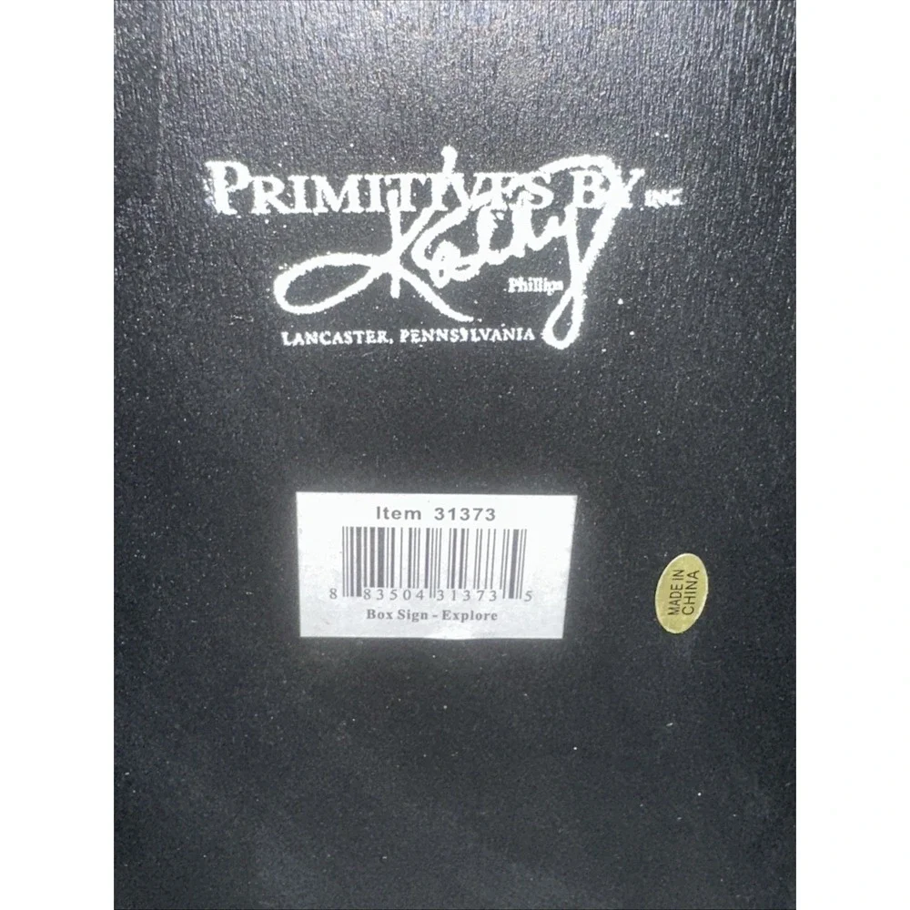 Primitives by Kathy Explore World Map Wooden Box Sign Wall Art Decor 31373